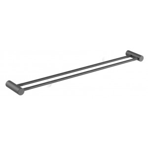 Caddence Series Brushed Gun Metal Grey Double Towel Rail 800mm